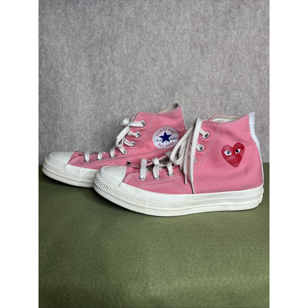 Size 8 Womens - Converse Chuck 70 High x Comme des Garcons Play Bright Pink 2020